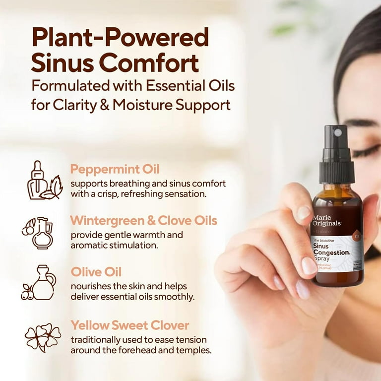 Marie Originals Sinus Relief Spray, Natural Topical Aromatic Mist