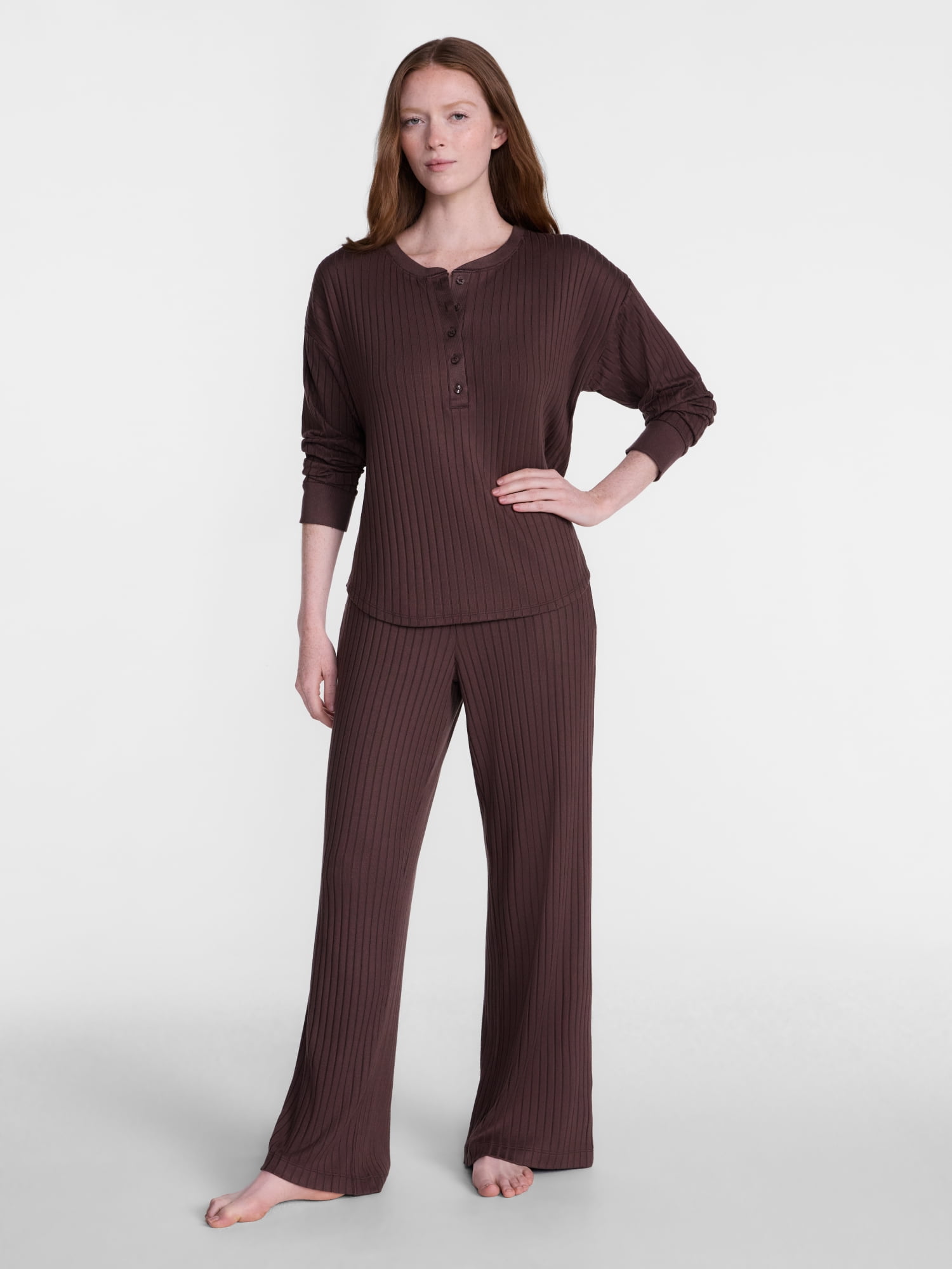 Joyspun Women's Cozy Lounge Collection Hacci Knit Sleep Pants, Sizes XS-3X