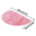 thumbnail image 3 of Half Round Carpet Foot Mat for Bathroom Entrance, Non-Slip Rubber Backing, Absorbent Microfiber Area Rug, Washable Polyester, 35 x 50 cm, 1 Pc, 3 of 5