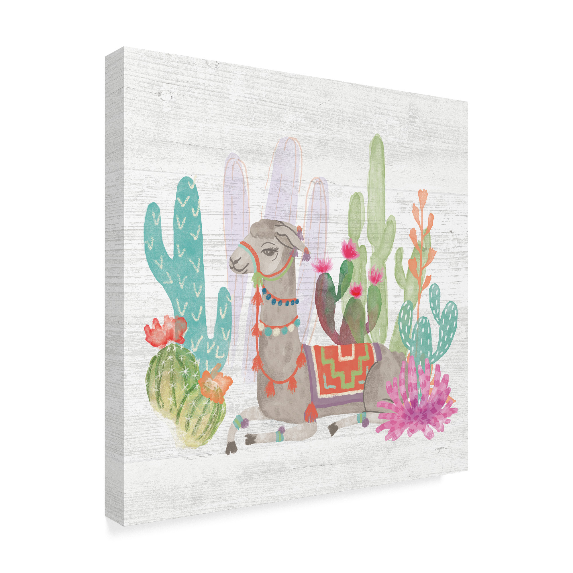 Trademark Fine Art 'Lovely Llamas I' Canvas Art by Mary Urban