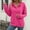 #625-Hot Pink, variant on Wowcloth Women's Hooded Sweatshirt, V-Neck Solid Color Long Sleeve, Casual Comfort Fit for Daily Wear and Outdoor Activities