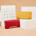 thumbnail image 2 of Women Wallet Lady Wallet PU Leather Bifold Portable Soft Zipper Coin Purse Solid Color Credit Card Holder, 2 of 3