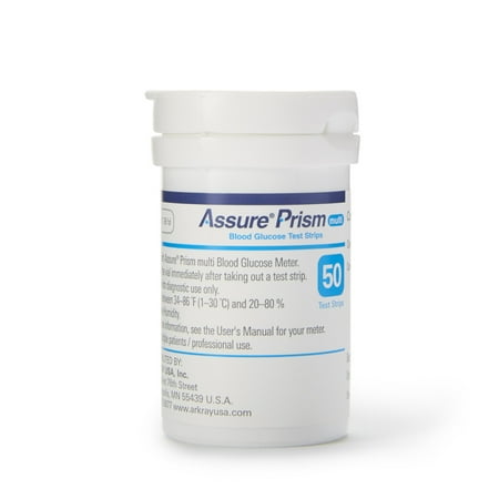 Assure Prism Blood Glucose Test Strips, Automatic Coding, 50 Strips, 1 Pack