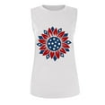 thumbnail image 4 of AnuirheiH 4th of July Tank Tops for Women American Flag Outfits Sleeveless Patriotic Shirts Summer Women American Flag Tank Tops USA Flag Stars Stripes Printed Sleeveless T-Shirt Tee Tops, 4 of 5