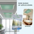 thumbnail image 4 of Ceiling Light Cover for Classroom, Green White Striped Magnetic Fluorescent Light Covers Filter for School,Office, 2X4&nbsp; FT, Pack of 3, Minimalist Christmas, 4 of 8