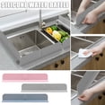 thumbnail image 2 of Njoeus Kitchen Sink Splash Guard, Sink Water Splash Guard, Suction Cup Countertop Water Baffle for Vegetable Washing Brings Neat Dry Surface and Mess-Free Kitchen Prep in Style J, 2 of 3