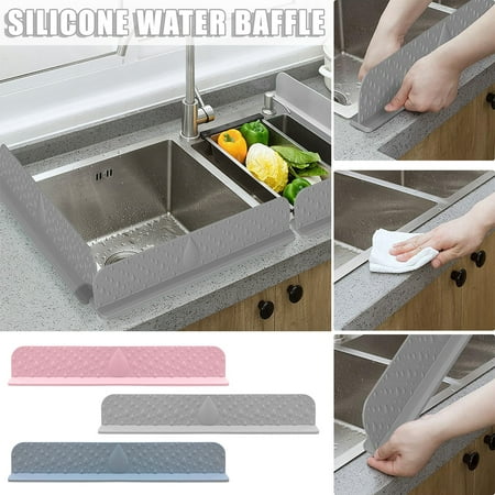 

Kitchen Silicone Water Baffle Household Sink Countertop Suction Cup Type Waterproof Vegetable Washing Sink Water Baffle Baffle kitchen accessory kichen assecories kitchen set