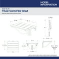 thumbnail image 3 of DreamLine Natural Teak Folding Shower Seat, 3 of 3
