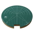 thumbnail image 1 of Drezz Round Cutting Mat Wooden Table Tennis Racket Rubber Cutting Platform Paste Tool Work Mat Ample Space Suitable for DIY Tool Collection Racket Crafting 15mm, 1 of 8