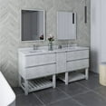 thumbnail image 4 of Fresca Stella 72" Double Bathroom Vanity w/ Open Base & Mirrors in Rustic White, 4 of 8