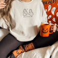 thumbnail image 2 of Just Two Spooky Fellows Halloween Embroidered Crewneck, 2 of 2