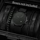 thumbnail image 3 of 4/5 Uds. Relojes de moda para Hombre, correa de cuero de nailon informal, conjunto de pulseras de Reloj de cuarzo para Hombre, Reloj para Hombre (sin caja), 3 of 5