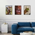 thumbnail image 4 of Black Woman Canvas Wall Art Set of 3 - Boho Black Girl Sunflower Posters African American Pictures Fashion Flower Art Prints for Nordic Minimalist Room Bedroom Wall Decor 12”x16”x3 Framed, 4 of 6