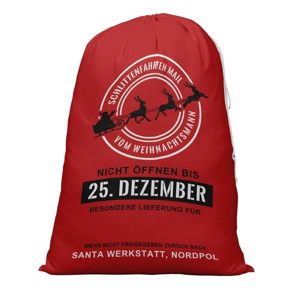 Printtoo Large Drawstring Canvas Bag Christmas Sack Bags Santa Gift Sack Custom Party Favor 2 Pcs 27x20 Inch