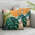 thumbnail image 3 of Shiartex  Tropical Leaf Throw Pillow Cover,Summer Palm Decorative Pillow Cases for Home Living Room Bed Sofa Bedroom Decor Cases Square Outdoor, 3 of 5