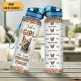 thumbnail image 2 of Personalized Yorkshire Terrier Dog Lovers 32 Oz 1Liter Motivational Water Bottle With Time Marker, Just A Girl Who Loves Dogs, Animal Lovers Gifts For Women, Girl On Birthday, Christmas, 2 of 5