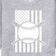 thumbnail image 3 of Instant Message - Baseball Flag - Men's Crew Neck Fleece Pullover, 3 of 6