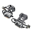 thumbnail image 1 of Pedales de bicicleta con clips y correas antideslizantes con jaula para los dedos Pedales de bicicleta estática para, 1 of 7