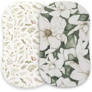 - 2 Pack Premium Changing Pad Cover - Ultra-Soft Cotton Blend, Stylish Floral Pattern, Safe And Snug For Baby (Zephyr)