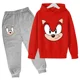 thumbnail image 4 of Conjuntos de ropa para bebés y niñas de Sonic, sudaderas con capucha y pantalones de Sonic, conjunto de 2 piezas, traje de cumpleaños de 4 a 14 años, chándales para niños, 4 of 5