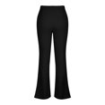 thumbnail image 4 of Susanny Corduroy Pants for Women Petite Flare Wide Leg High Waist Bell Bottoms Trousers Pants Baggy Ladies Vintage Long Pants Black S, 4 of 7