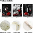 thumbnail image 2 of Hieng Black and Red Wine Canvas Wall Art Glasses of Wine Goblet Picture Prints Artwork for Kitchen Dining Room Restaurant Wall Decor(only canvas), 2 of 6