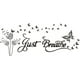 thumbnail image 1 of Pegatinas de pared temáticas "Just Breathe", calcomanía de pared con mariposas y diente de león, arte de pared con citas inspiradoras, papel tapiz autoadhesivo, 1 of 8