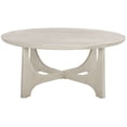 thumbnail image 4 of SAFAVIEH Couture Sasha Mid-Century Round Wood Coffee Table, White Wash, 4 of 11