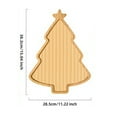thumbnail image 3 of karymi Wooden Fruit Tray 15x12 Inch Christmas Serving Platter Natural Wood Texture Holiday Snack Plate For Kitchen Dining Festive Gatherings House Decor Christmas Ornaments Christmas Ornaments, 3 of 6
