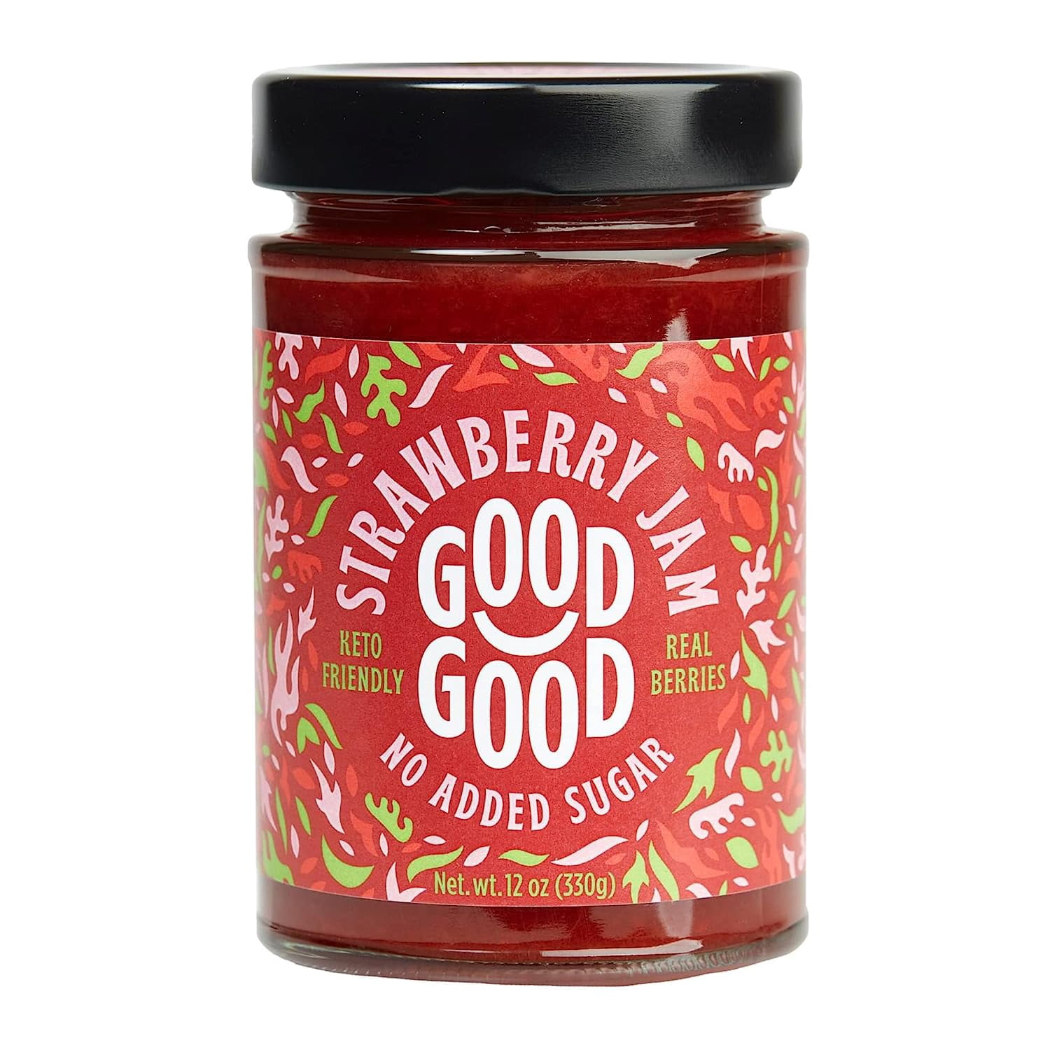 Pack of 6, Good Good Strawberry Jam, 12 oz