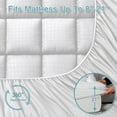 thumbnail image 6 of Queen Size Waterproof Mattress Pad Protector, Breathable Quilted Mattress Cover Noiseless Waterproof Fitted Sheet Mattress Topper Up to 21" Deep Pocket, 6 of 9