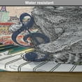 thumbnail image 6 of Ambesonne City Place Mats Set of 4, Musical Notes Cat, Standard Size, Multicolor, 6 of 6