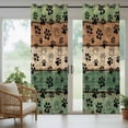 thumbnail image 5 of Outdoor Curtains for Patio Waterproof, Dark Sage Green Brown Outdoor Privacy Panels Grommet, Farmhouse Dog Paw Vintage Blackout Outside Curtains for Porch/Cabana/Pergola/Gazebo 54"x95", 1 Panel, 5 of 8
