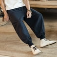 thumbnail image 2 of Mens Casual Drop-crotch Pants Sport Gym Yoga Baggy Streetwear Long Trousers, 2 of 11