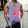 thumbnail image 2 of KPOPLK Stylish Men's Graphic Tank Tops: Summer Hawaiian Sleeveless Muscle Shirts Ideal for the Beach and Gym XXL Purple, 2 of 7