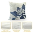 thumbnail image 4 of Chilfamy Throw Pillow Covers, Navy Blue Grey Teal Dahlia Square Decorative Cushion Case for Living Room Sofa Bedroom Couch, Floral Soft Pillowcase for Farmhouse Outdoor Home Decor 20x20in, 4 of 5