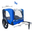 thumbnail image 5 of Pefilos 45" Heavy Duty Dog Bike Trailer, Foldable Pet Stroller Bicycle Carrier, air wheel Pet Bike Trailer for Dogs, Blue, 5 of 11