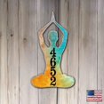 thumbnail image 4 of Yoga Lotus Wooden Custom House Number Sign by G. DeBrekht | Love Family Kids Decor - MA984352, 4 of 7