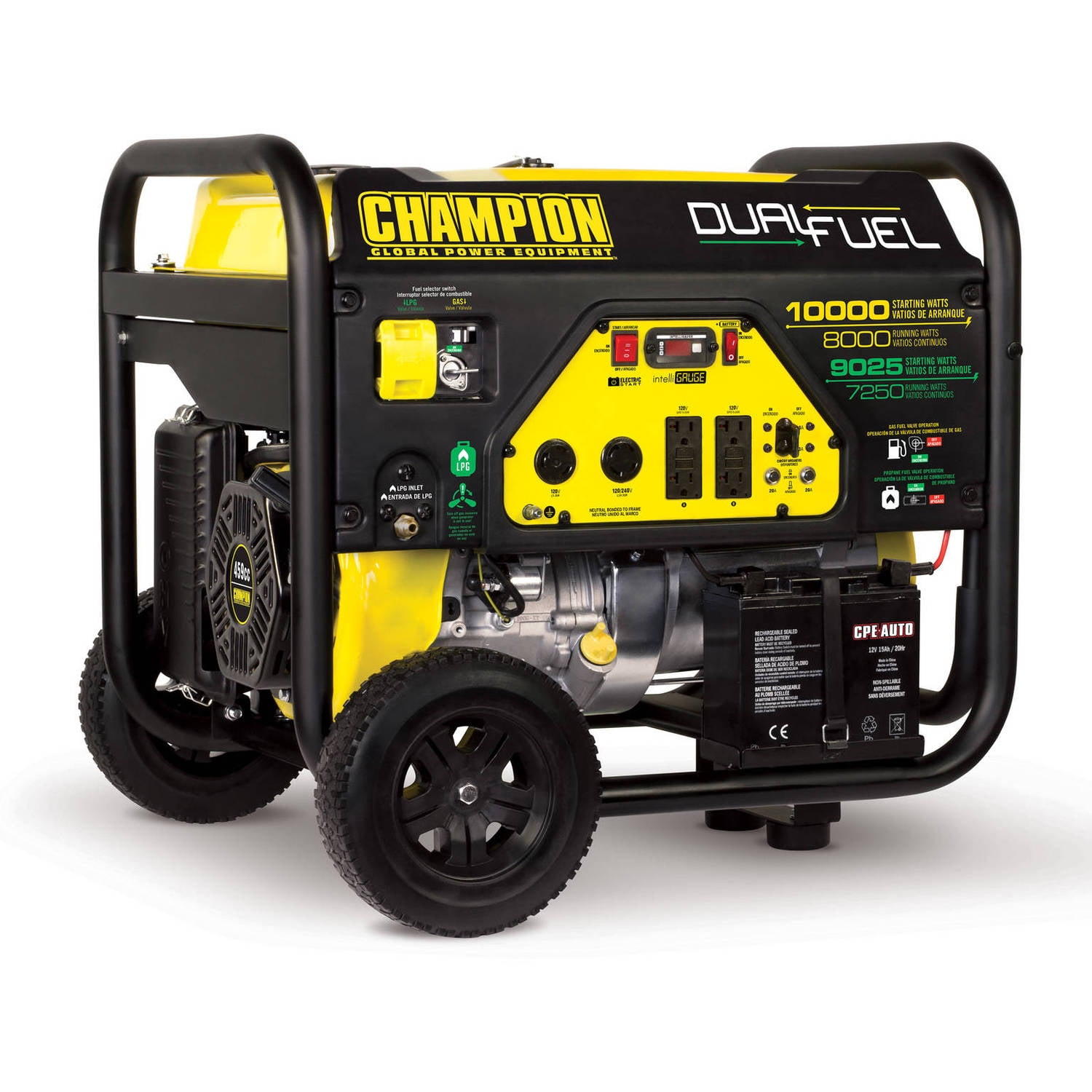 Champion 8000-Watt Dual Fuel Portable Generator with Electric Start by Generic