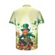 thumbnail image 4 of Camisas de Manga Corta de los Hombres Botón de Impresión Del Día de San Patricio Blusa de Cuello Casual, Spandex de Poliéster para las Vacaciones, 4 of 9