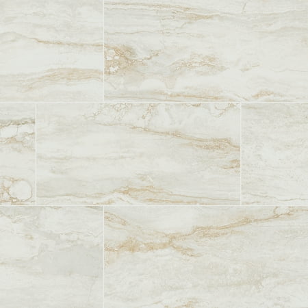 Bernini Bianco 12 in. x 24 in. Glazed Porcelain Floor and Wall Tile (12 Sq.Ft. / Case)