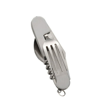 Kieccall Camping And Hiking Multifunctional Camping Knife Fork And Spoon Detachable Folding Knife Fork And Spoon Combination Convenient Outdoor Tableware