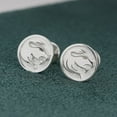 thumbnail image 4 of Leo Zodiac Cufflinks, 925 Sterling Silver, Zodiac Silver Cufflinks for Man, Chariot Jewelry, 4 of 6