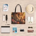 thumbnail image 6 of Canvas Tote Bag for Women Girls Design Print Lions in Flowers Tote, 6 of 8