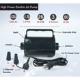 Electric Air Pump for Inflatable Pool Toys High Power QuickFill Air