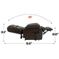 thumbnail image 5 of Newest Dual Motor Infinite Position Up to 350 LBS Electric Medium size Genuine Leather Brown Power Lift Recliner Chair with 8-Point Vibration Massage , Lumbar Heating, 5 of 9