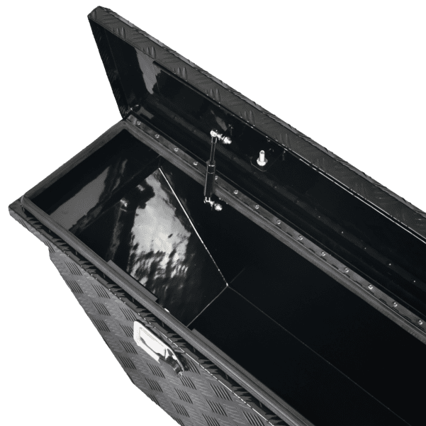 62" Aluminum Heavy Duty Low Profile Angled Truck Tool Box w/ Rigid Core Lid