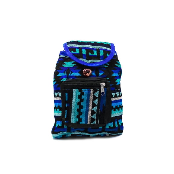 Mini Aztec Tribal Print Pattern Adjustable Strap Cushioned Flap Backpack Purse Handmade Fashion Bags Boho Travel Accessories