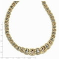 thumbnail image 2 of Leslie's 14k Tri Color Gold Polished Finish and Textured Fancy Link Necklace, Weight 9.92 gm,, Width16 mm, Chain, Length 18 in, 2 of 2