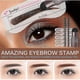 thumbnail image 4 of Kit de modelado de sellos para cejas, maquillaje reutilizable, plantilla en polvo para cejas, conjunto cosmético portátil impermeable, 4 of 5